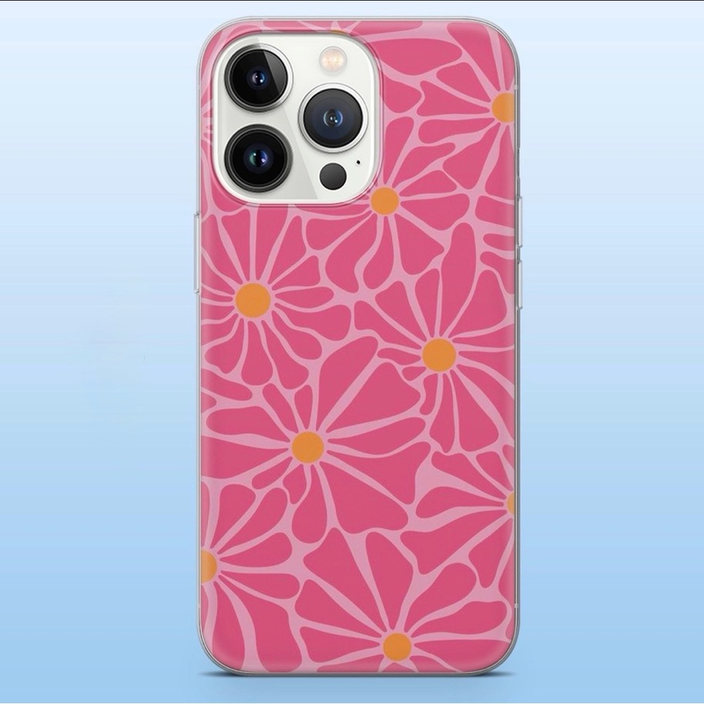 iPhone 16 Pro Groovy Floral Pink Case
